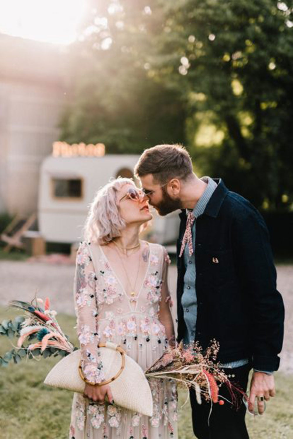 La caravane photobooth lors d'un mariage en dordogne