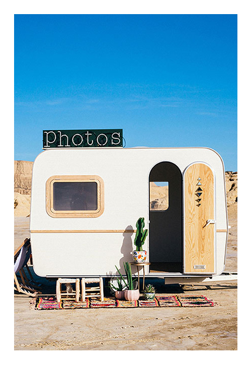 caravane photobooth - au milieu du désert